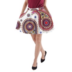 Paisley Pattern A-line Pocket Skirt by befabulous