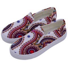 Paisley Pattern Kids  Canvas Slip Ons by befabulous