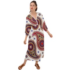 Paisley Pattern Grecian Style  Maxi Dress by befabulous