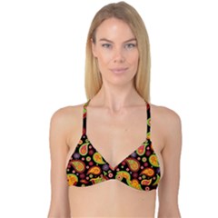 Paisley Pattern Design Reversible Tri Bikini Top by befabulous