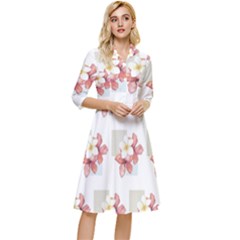 Floral Classy Knee Length Dress by Sparkle