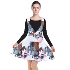 Fashion Faces Plunge Pinafore Dress by Sparkle