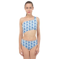 Flowers Pattern Spliced Up Two Piece Swimsuit by Sparkle