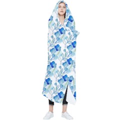 Flowers Pattern Wearable Blanket by Sparkle