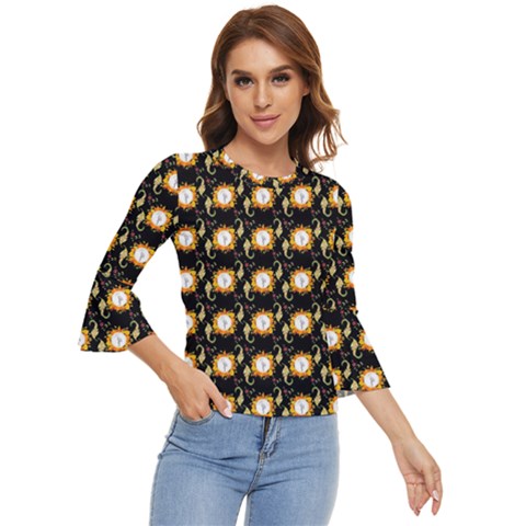 Digitalart Bell Sleeve Top by Sparkle