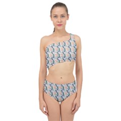 Flowers Pattern Spliced Up Two Piece Swimsuit by Sparkle