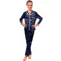 Braille Flow Kid s Satin Long Sleeve Pajamas Set by MRNStudios