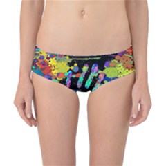 Crazy Multicolored Each Other Running Splashes Hand 1 Classic Bikini Bottoms by EDDArt