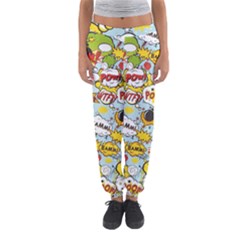 Comic Pow Bamm Boom Poof Wtf Pattern 1 Women s Jogger Sweatpants by EDDArt