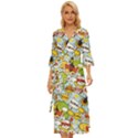 Comic Pow Bamm Boom Poof Wtf Pattern 1 Midsummer Wrap Dress View1