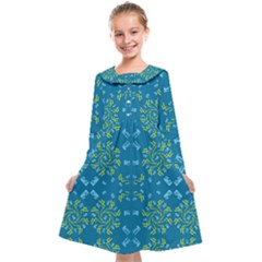 Abstract Pattern Geometric Backgrounds   Kids  Midi Sailor Dress by Eskimos