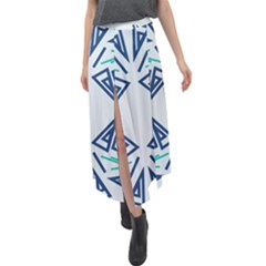 Abstract Pattern Geometric Backgrounds   Velour Split Maxi Skirt by Eskimos