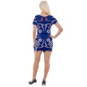 Abstract pattern geometric backgrounds   Short Sleeve Asymmetric Mini Dress View2