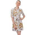 Abstract pattern geometric backgrounds   Belted Shirt Dress View1