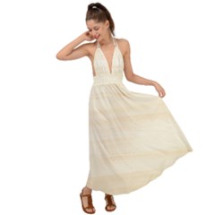 Light Wood Backless Maxi Beach Dress by garbd