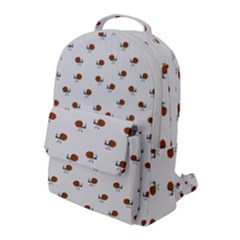 Funny Cartoon Sketchy Snail Drawing Pattern Flap Pocket Backpack (large) by dflcprintsclothing