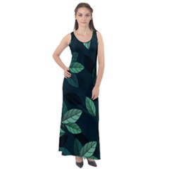 Foliage Sleeveless Velour Maxi Dress by HermanTelo