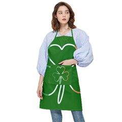 Shamrock Irish Clover St Patrick Pocket Apron by yoursparklingshop