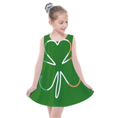 Shamrock Irish Clover St Patrick Kids  Summer Dress