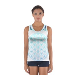 Flower Of Life  Sport Tank Top  by tony4urban