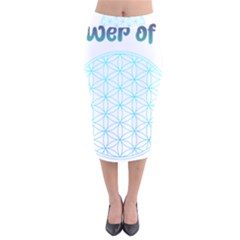 Flower Of Life  Velvet Midi Pencil Skirt by tony4urban