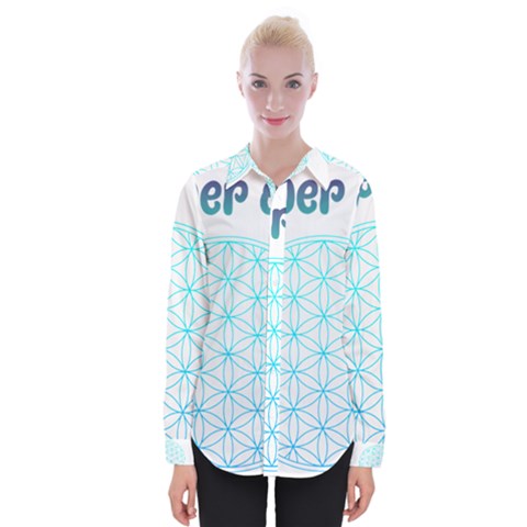 Flower Of Life  Womens Long Sleeve Shirt by tony4urban