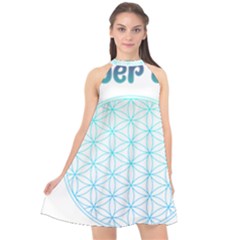 Flower Of Life  Halter Neckline Chiffon Dress  by tony4urban