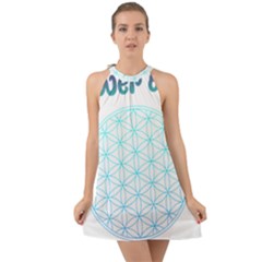 Flower Of Life  Halter Tie Back Chiffon Dress by tony4urban