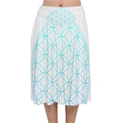 Flower Of Life  Velvet Flared Midi Skirt by tony4urban