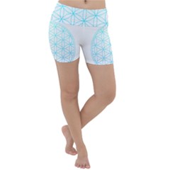 Flower Of Life  Lightweight Velour Yoga Shorts by tony4urban