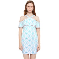 Flower Of Life  Shoulder Frill Bodycon Summer Dress by tony4urban