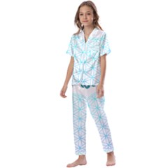 Flower Of Life  Kids  Satin Short Sleeve Pajamas Set by tony4urban