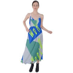 Abstract Pattern Geometric Backgrounds   Tie Back Maxi Dress by Eskimos