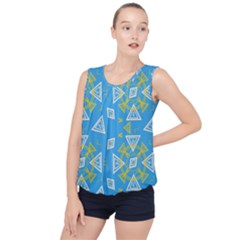 Abstract Pattern Geometric Backgrounds   Bubble Hem Chiffon Tank Top by Eskimos