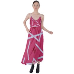 Abstract Pattern Geometric Backgrounds   Tie Back Maxi Dress by Eskimos