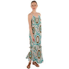 Abstract Pattern Geometric Backgrounds   Cami Maxi Ruffle Chiffon Dress by Eskimos