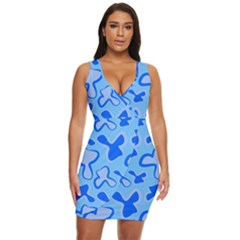 Abstract Pattern Geometric Backgrounds   Draped Bodycon Dress by Eskimos