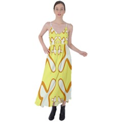 Abstract Pattern Geometric Backgrounds   Tie Back Maxi Dress by Eskimos