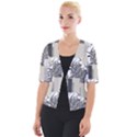 Abstract Pattern Cropped Button Cardigan View1