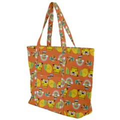 Minionspattern Zip Up Canvas Bag by Sparkle