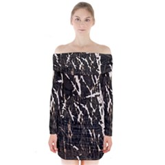 Abstract Light Games 2 Long Sleeve Off Shoulder Dress by DimitriosArt