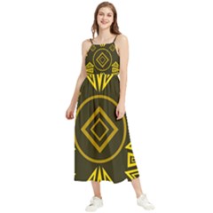 Abstract Pattern Geometric Backgrounds   Boho Sleeveless Summer Dress by Eskimos