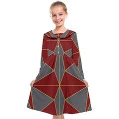 Abstract Pattern Geometric Backgrounds   Kids  Midi Sailor Dress by Eskimos