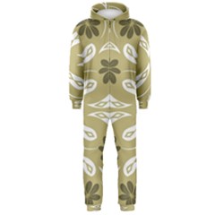 Folk Flowers Print Floral Pattern Ethnic Art Hooded Jumpsuit (men) by Eskimos