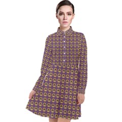 Olimedpurp Long Sleeve Chiffon Shirt Dress by violetheavensky