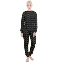 Fern Pattern 2 Black Women s Lounge Set by violetheavensky