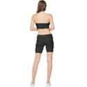 Fern Pattern 2 Black Stretch Shorts and Tube Top Set View2