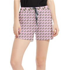 Fern Pattern 2 Pink Women s Runner Shorts by violetheavensky