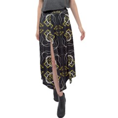 Abstract Pattern Geometric Backgrounds   Velour Split Maxi Skirt by Eskimos