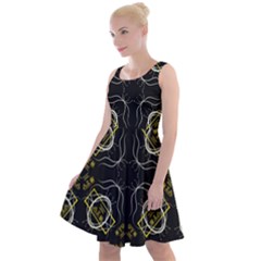 Abstract Pattern Geometric Backgrounds   Knee Length Skater Dress by Eskimos